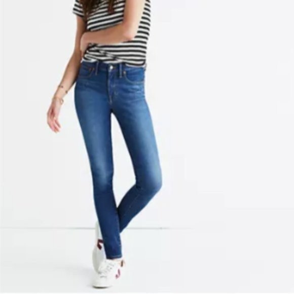 Madewell 9" Modern Skinny Clean Finish Denim Jeans in Patty Wash - Picture 1 of 10